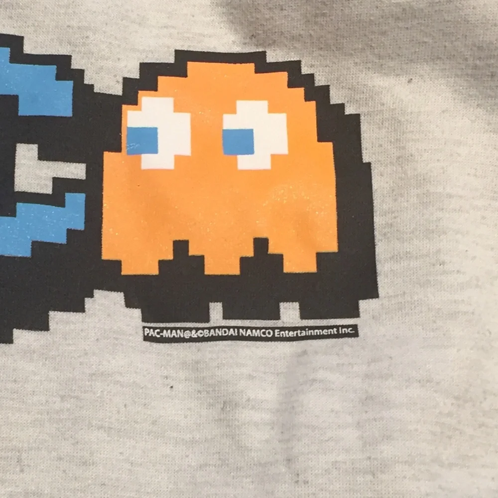 Champion PacMan Sweatshirt Men’s Size Large Gray Reverse Weave Vintage Y2K. - Picture 2 of 9